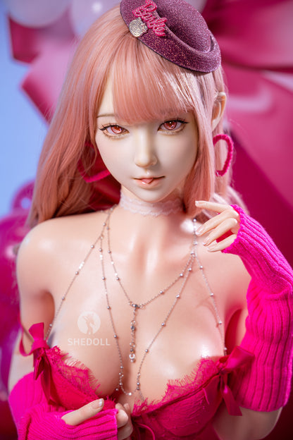 SHEDOLL 160cm Cカップ 江小棠2.0ヘッド スイートバービー ダッチワイフ ボディー材質など選択可能 宣材画像はカスタマイズメイク アップフルシリコン製 超擬真の肌テクスチャ付き