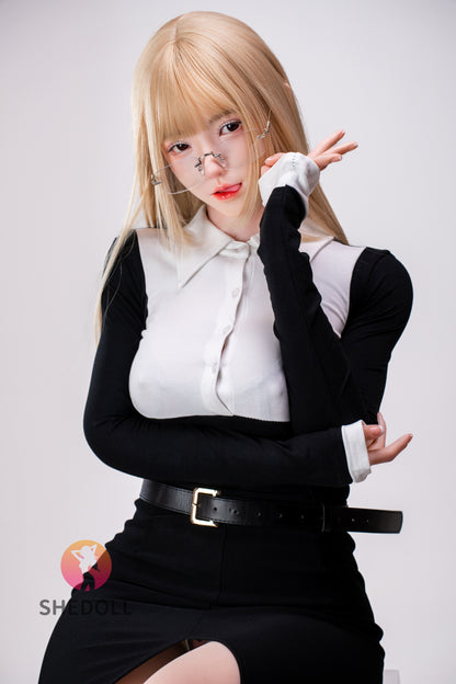 SHEDOLL 167cm Cカップ 楚琳（Chulin）ヘッド 知的系メガネ美女 ラブドール ボディー材質など選択可能 掲載画像はフルシリコン製 超擬真の肌テクスチャ付き