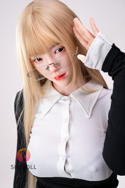 SHEDOLL 167cm Cカップ 楚琳（Chulin）ヘッド 知的系メガネ美女 ラブドール ボディー材質など選択可能 掲載画像はフルシリコン製 超擬真の肌テクスチャ付き
