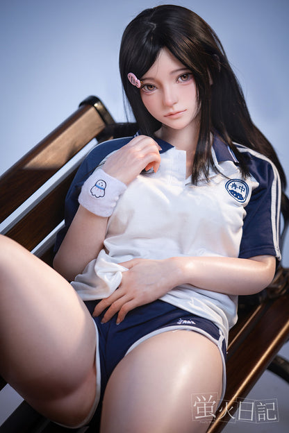 菜々子 スポーツウェアの清純なかわいい美少女 ダッチワイフ 151cm Aカップ シリコン製 エロドール 超リアル塗装 - Meridoll